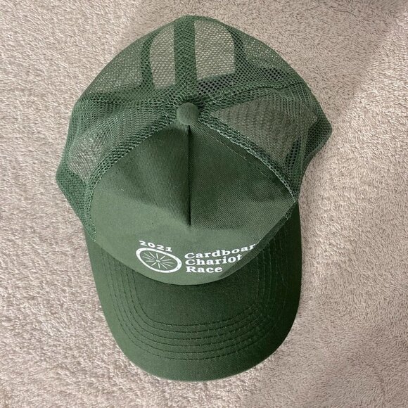Hit Wear Green Cardboard Chariot Race Mesh Back Snap Back Trucker Style Hat - Picture 10 of 10